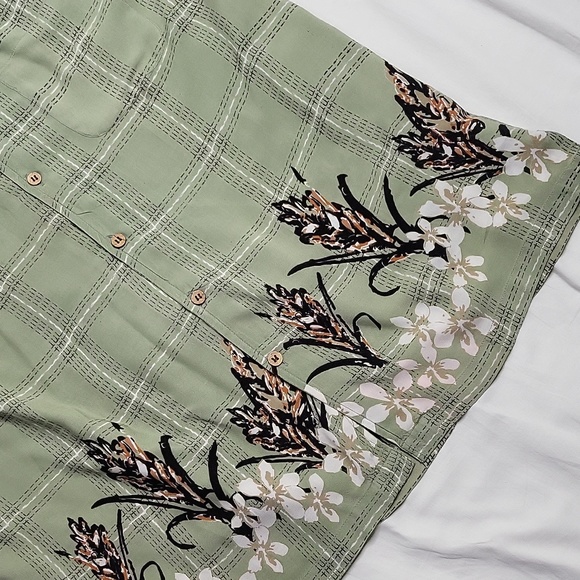 EZ's haggar hawaiian summer button down shirt sz Large - Picture 8 of 9